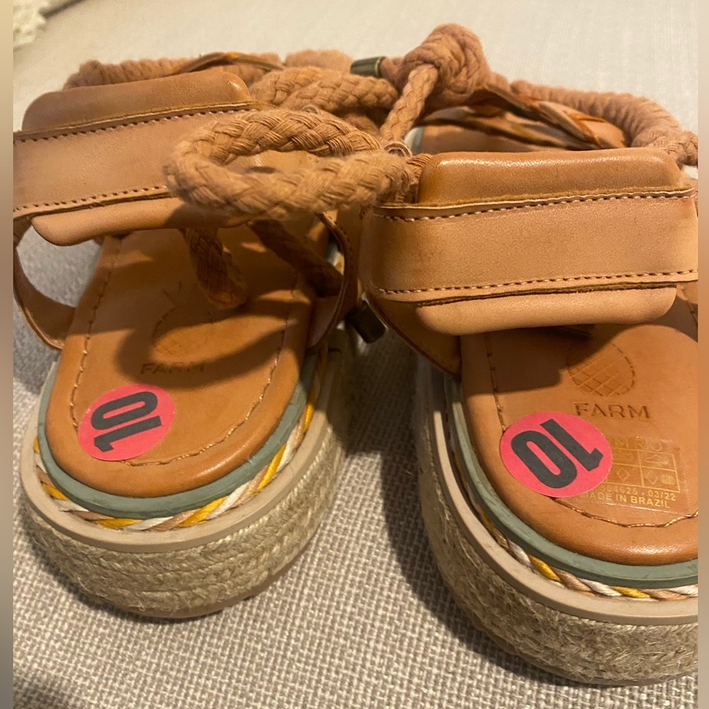 Farm Rio Rope Tie Flatform Sandals-NWOT - Picture 9 of 9